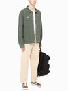 Embroidered Logo Nylon Folsom Jacket Green - STUSSY - BALAAN 3