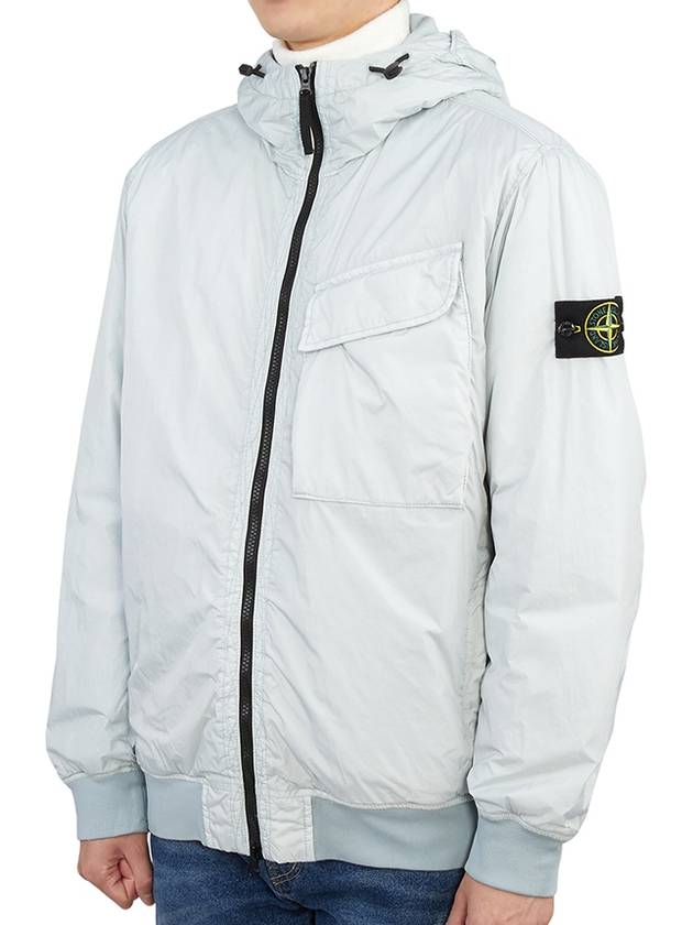 Wappen Patch Nylon Crinklips Hooded Jacket Light Grey - STONE ISLAND - BALAAN 4