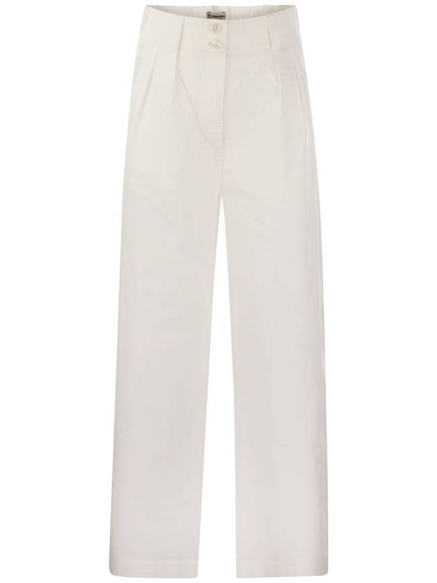 Cotton pleated trousers - WOOLRICH - BALAAN 1