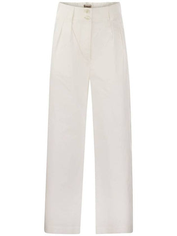 Cotton pleated trousers - WOOLRICH - BALAAN 1