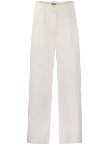 Cotton pleated trousers - WOOLRICH - BALAAN 1