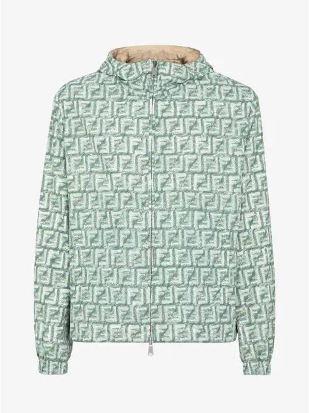 Printed Nylon Reversible Windbreaker Green - FENDI - BALAAN 3