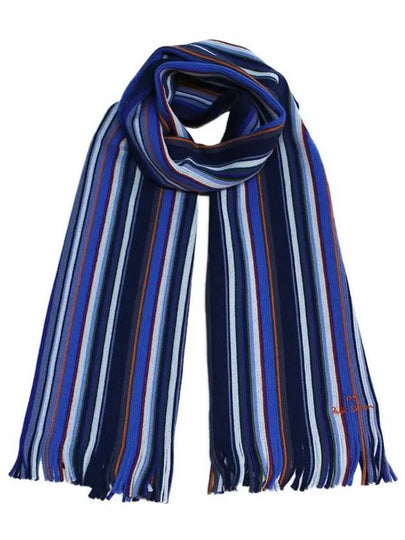 Multicolour Stripe Scarf Blue - PAUL SMITH - BALAAN 2