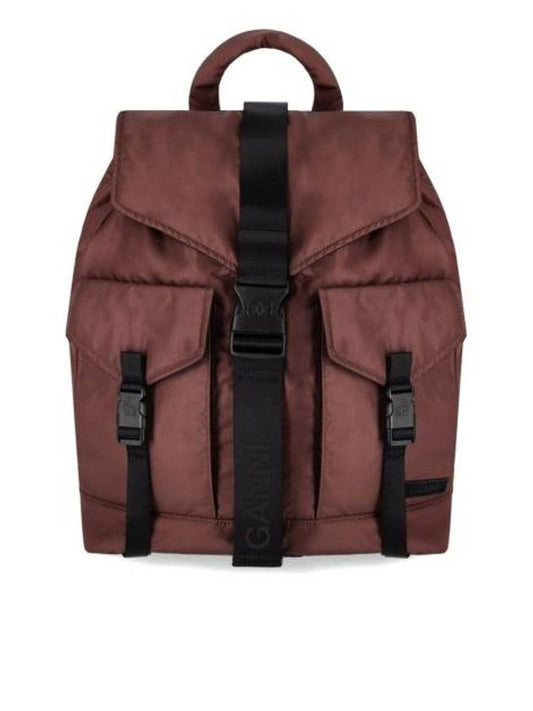 Tech Backpack Burgundy - GANNI - BALAAN 1