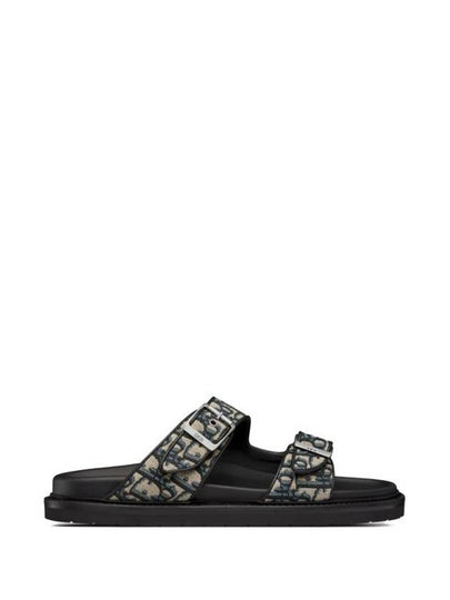 Aqua Oblique Jacquard Sandals Black Beige - DIOR - BALAAN 2