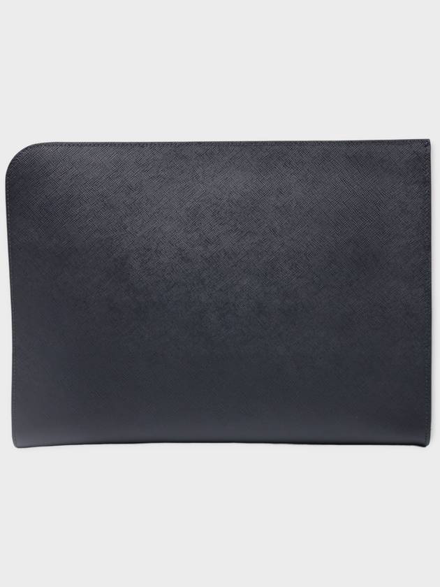 Document Saffiano Clutch Bag Black - PRADA - BALAAN.