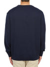 Fox Head Patch Regular Round Neck Pullover Knit Top Navy - MAISON KITSUNE - BALAAN 5