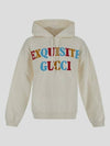 Logo Cotton Hoodie Off White - GUCCI - BALAAN 4