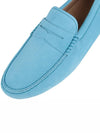 Men's Suede Gommino Driving Shoes Light Blue - TOD'S - BALAAN 8