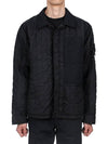 Men's Stella Wappen Patch Quilted Jacket Black - STONE ISLAND - BALAAN 4