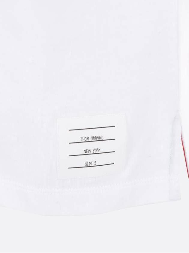 Midweight Jersey Short Sleeve T-Shirt White - THOM BROWNE - BALAAN 4