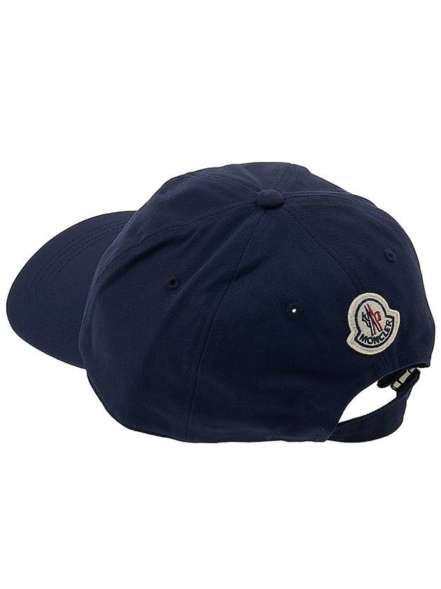 Logo Print Base Ball Cap Navy - MONCLER - BALAAN 4