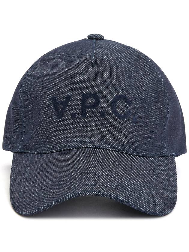 VPC Velvet Logo Denim Ball Cap Blue - A.P.C. - BALAAN 3