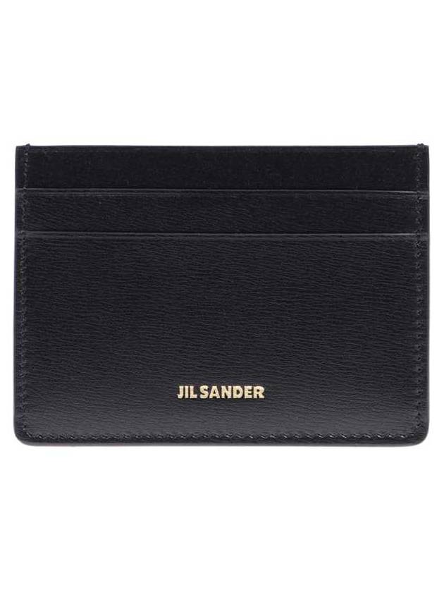 Logo Leather Card Wallet Black - JIL SANDER - BALAAN 2