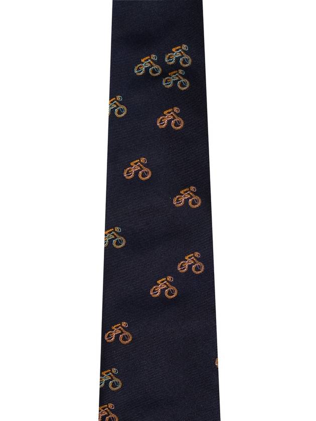 Paul Smith Silk Tie, Men's, Navy Blue - PAUL SMITH - BALAAN 4