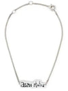 Logo Label Necklace Silver Grey - ACNE STUDIOS - BALAAN 1