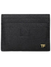 TF logo gold card wallet black - TOM FORD - BALAAN.