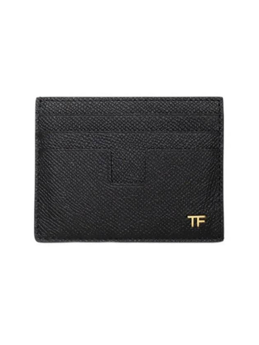 TF logo gold card wallet black - TOM FORD - BALAAN.