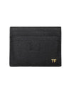 TF Logo Gold Card Wallet Black - TOM FORD - BALAAN 1