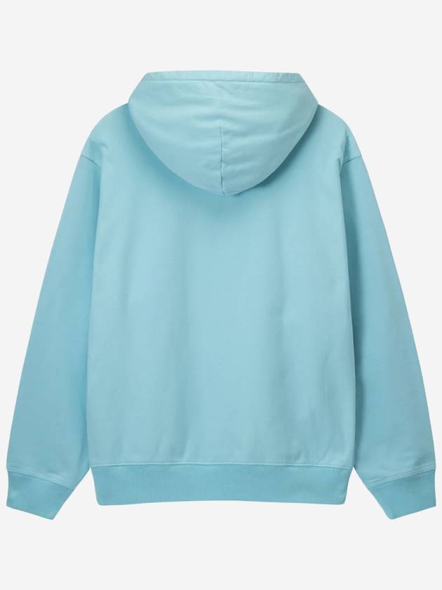 Overdyed Stock Logo Hoodie Blue - STUSSY - BALAAN 3