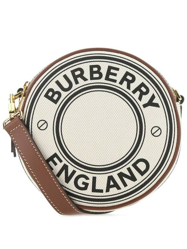 Canvas Logo Louise Horseferry Round Cross Bag White - BURBERRY - BALAAN 2