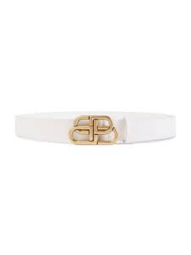 BB Buckle Belt White - BALENCIAGA - BALAAN 1