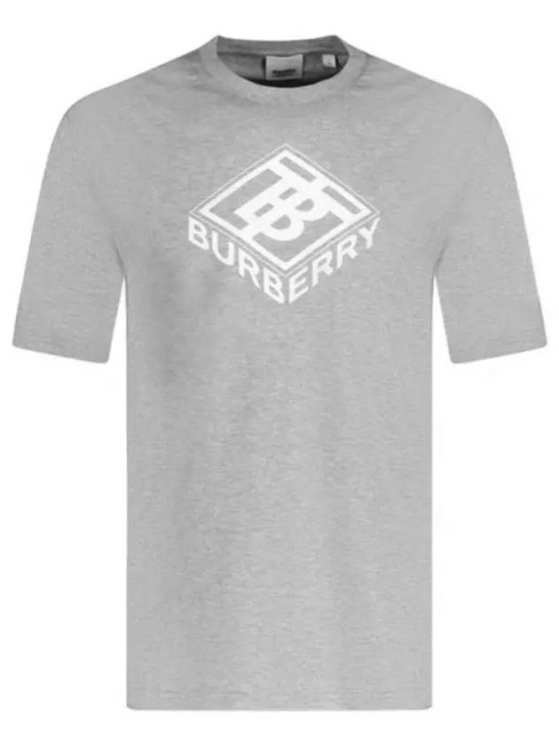 TB Logo Cube Overfit Short Sleeve T-Shirt Grey - BURBERRY - BALAAN 3