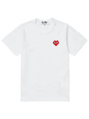 P1T321 3 Play Red Heart Waffen Women s Short Sleeve T Shirt 270819 1138948 - COMME DES GARCONS - BALAAN 1