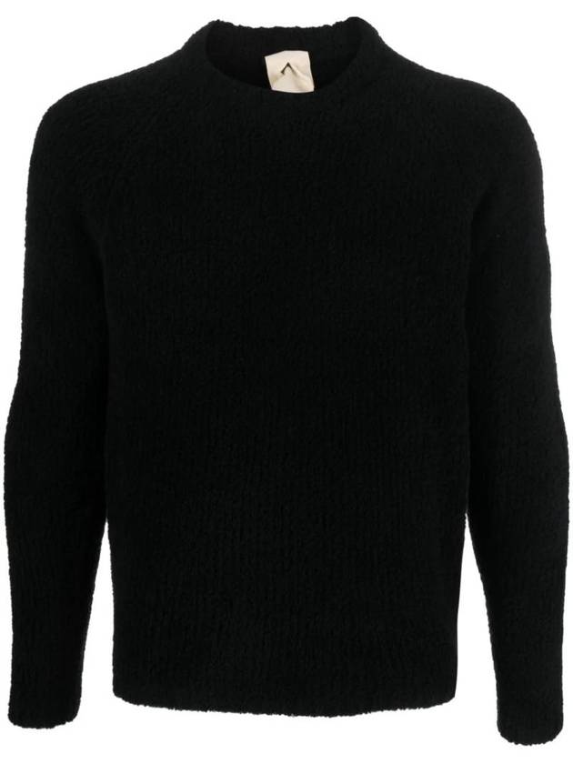 Crewneck Regular Fit Knit Top Black - TEN C - BALAAN 1