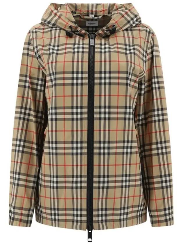 Women's Everton Vintage Check Hooded Jacket Beige - BURBERRY - BALAAN 2