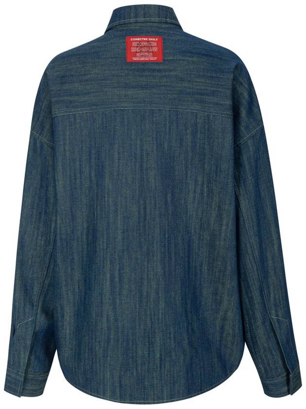 Oversized two-tone denim jacket - CONECTX - BALAAN 3