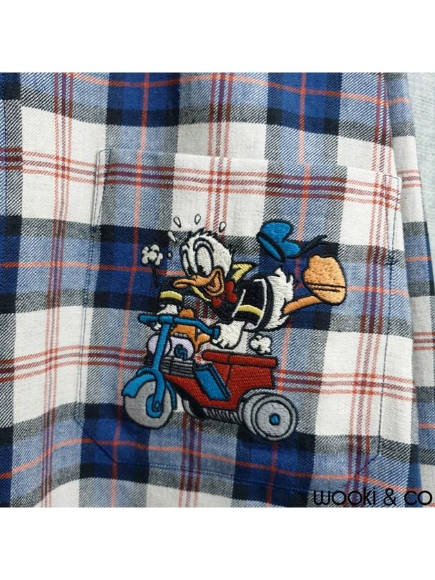 Donald Duck Check Long Sleeve Shirt - GUCCI - BALAAN 4