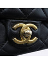 Chanel AS2379 Black Lambskin Petite Sock Mini Gold Logo Jewel Chain Cross Bag - CHANEL - BALAAN 4