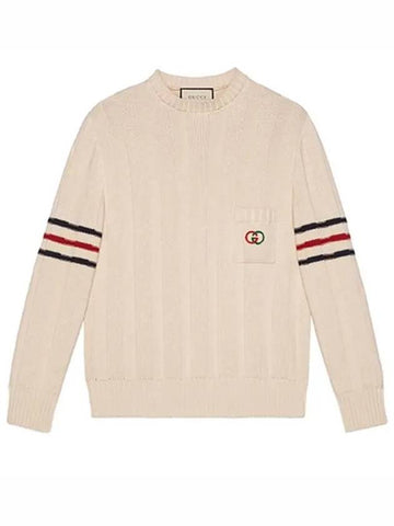 Interlocking men's round neck knit 626068 XKBGM 9071 - GUCCI - BALAAN 1