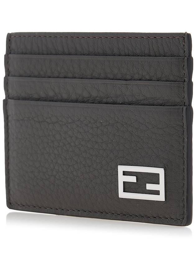 Baguette Leather Card Wallet Grey - FENDI - BALAAN 3