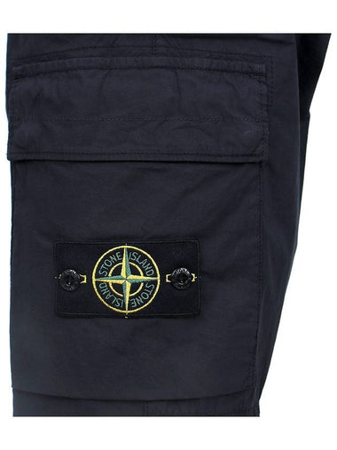 Stretch Cotton Tela Paracadute Cargo Straight Pants Navy Blue - STONE ISLAND - BALAAN 6