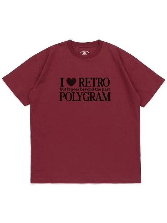 I LOVE RETRO T SHIRTS BURGUNDY - POLYGRAM - BALAAN 2