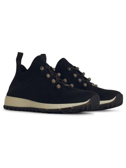 Jimmy Choo 'Veles' Black Fabric Sneakers - JIMMY CHOO - BALAAN 2