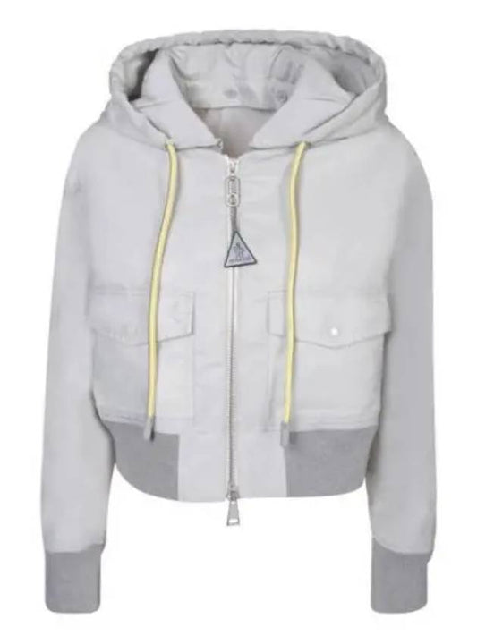 24 1A00034 597JW 91Y BRISEO Satin Bomber Hooded Jacket 1221868 - MONCLER - BALAAN 1