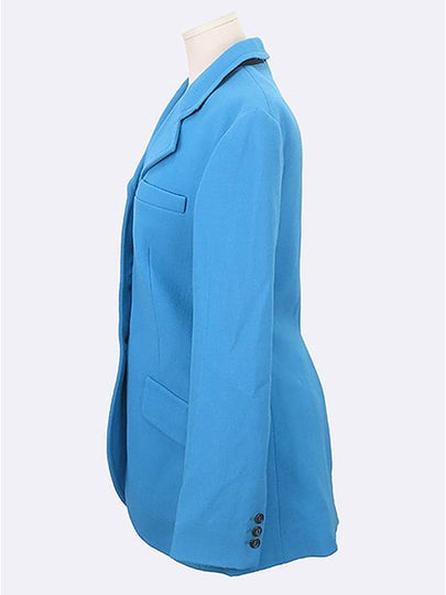 Blue green color three button women s jacket - MIU MIU - BALAAN 2