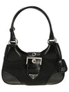 Re-Nylon Leather Shoulder Bag Black - PRADA - BALAAN 2