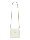 V Logo Drawstring Chain Bucket Bag White - VALENTINO - BALAAN 2