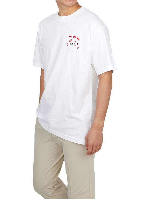 Heart Logo Cotton Short Sleeve T-Shirt White - A.P.C. - BALAAN 5