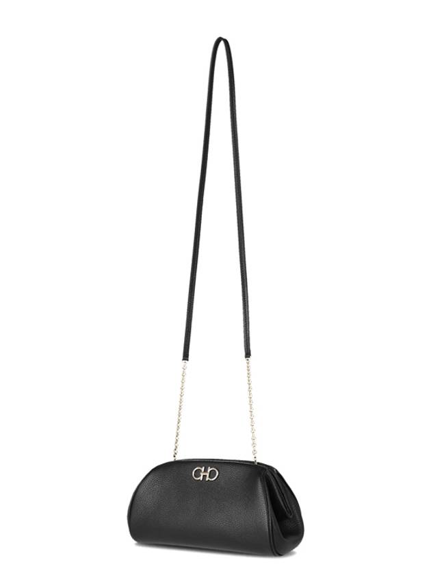 Gancini Leather Mini Bag Black - SALVATORE FERRAGAMO - BALAAN 4