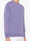 Logo Patch Crew Neck Sweatshirt Purple - STONE ISLAND - BALAAN 4