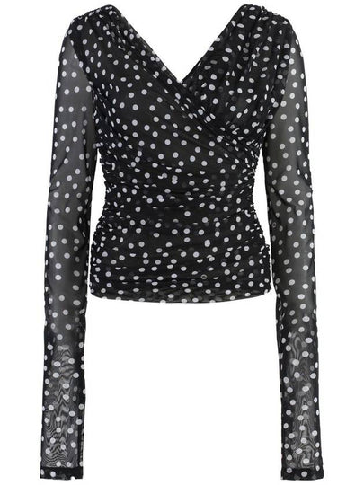 Polka dot tulle top F7AB5TFSRP2 - DOLCE&GABBANA - BALAAN 2