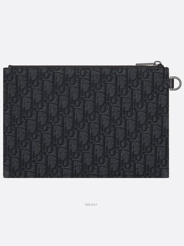 Oblique Jacquard A5 Pouch Black - DIOR - BALAAN 3