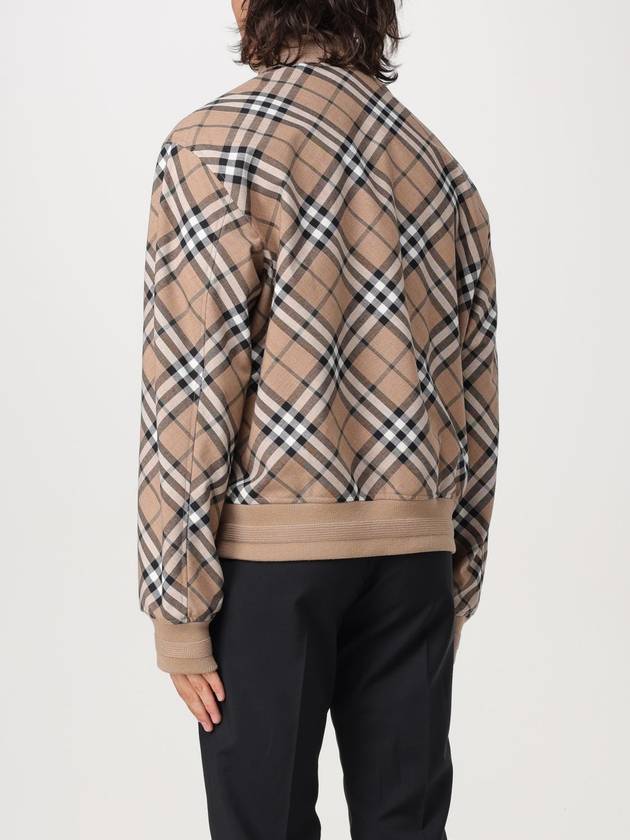 Harrington Check Wool Blend Zip-Up Jacket Brown - BURBERRY - BALAAN 4