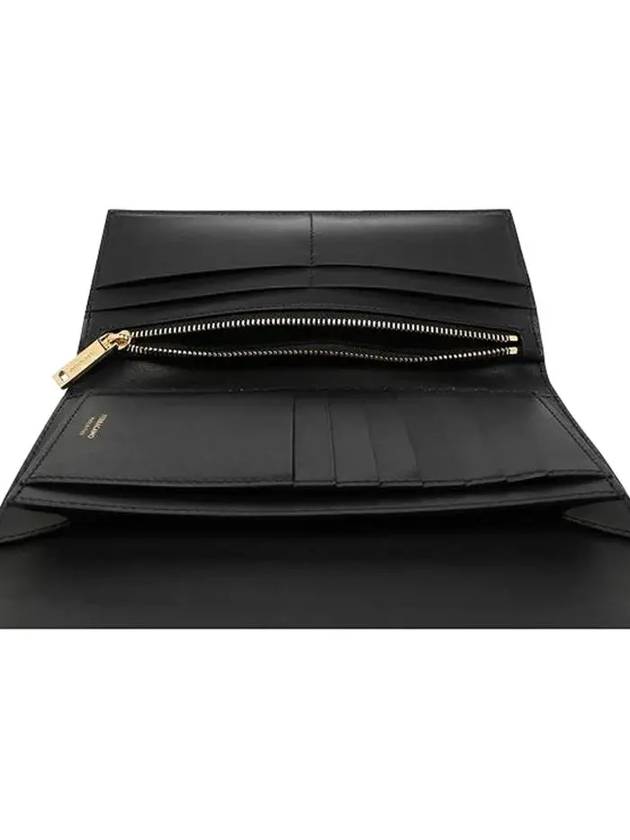 Gancini Flip Lock Leather Long Wallet Black - SALVATORE FERRAGAMO - BALAAN 5