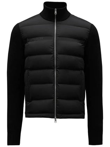 Men's Logo Lettering Knit Padding Black - MONCLER - BALAAN 1